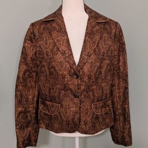 Maakif metallic accent blazer jacket size 12